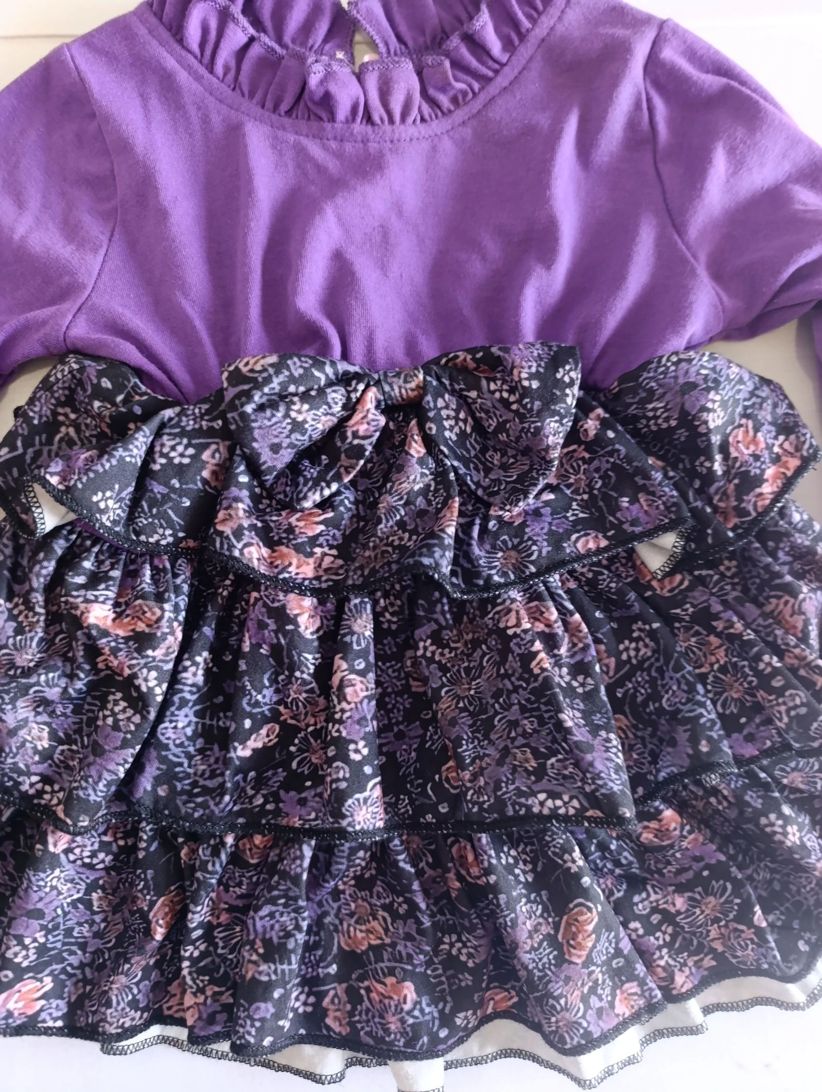 Beautiful purple ruffled dress for girls – photo 6
